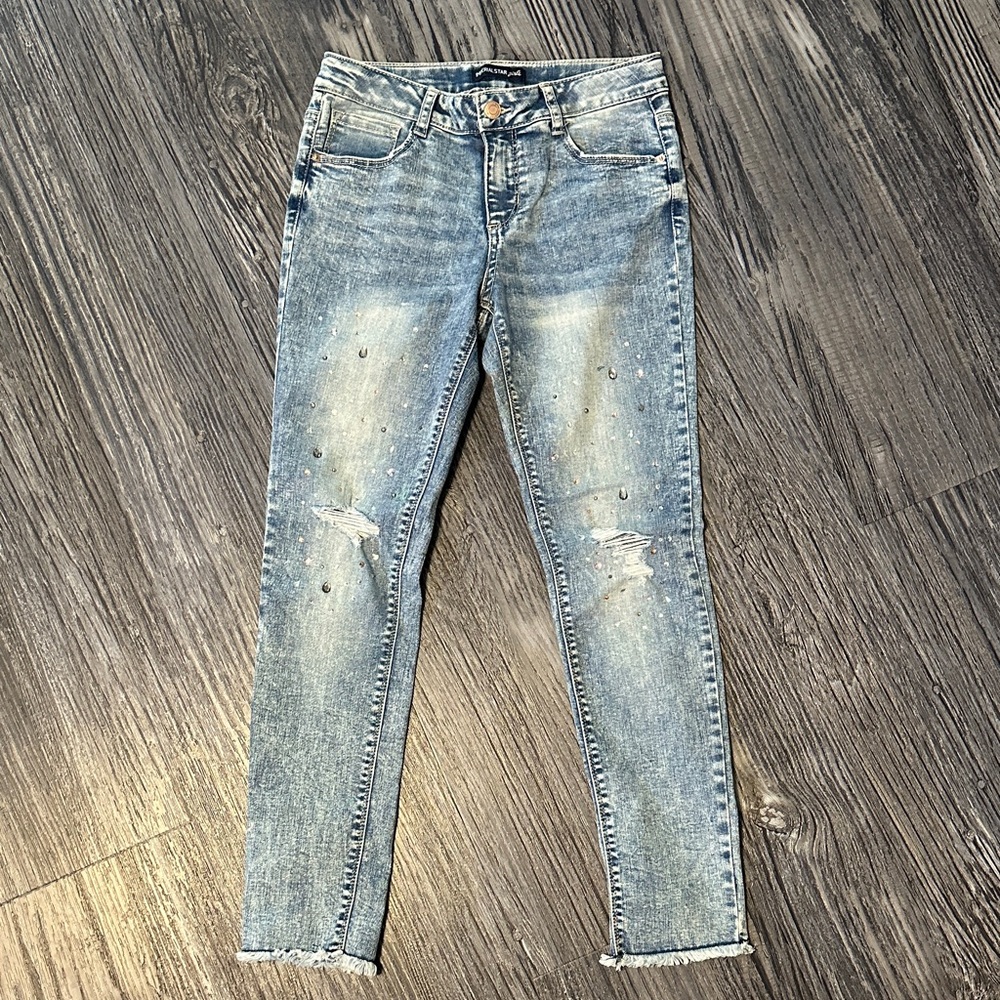 Imperial Star Faded Blue Ripped Jeans